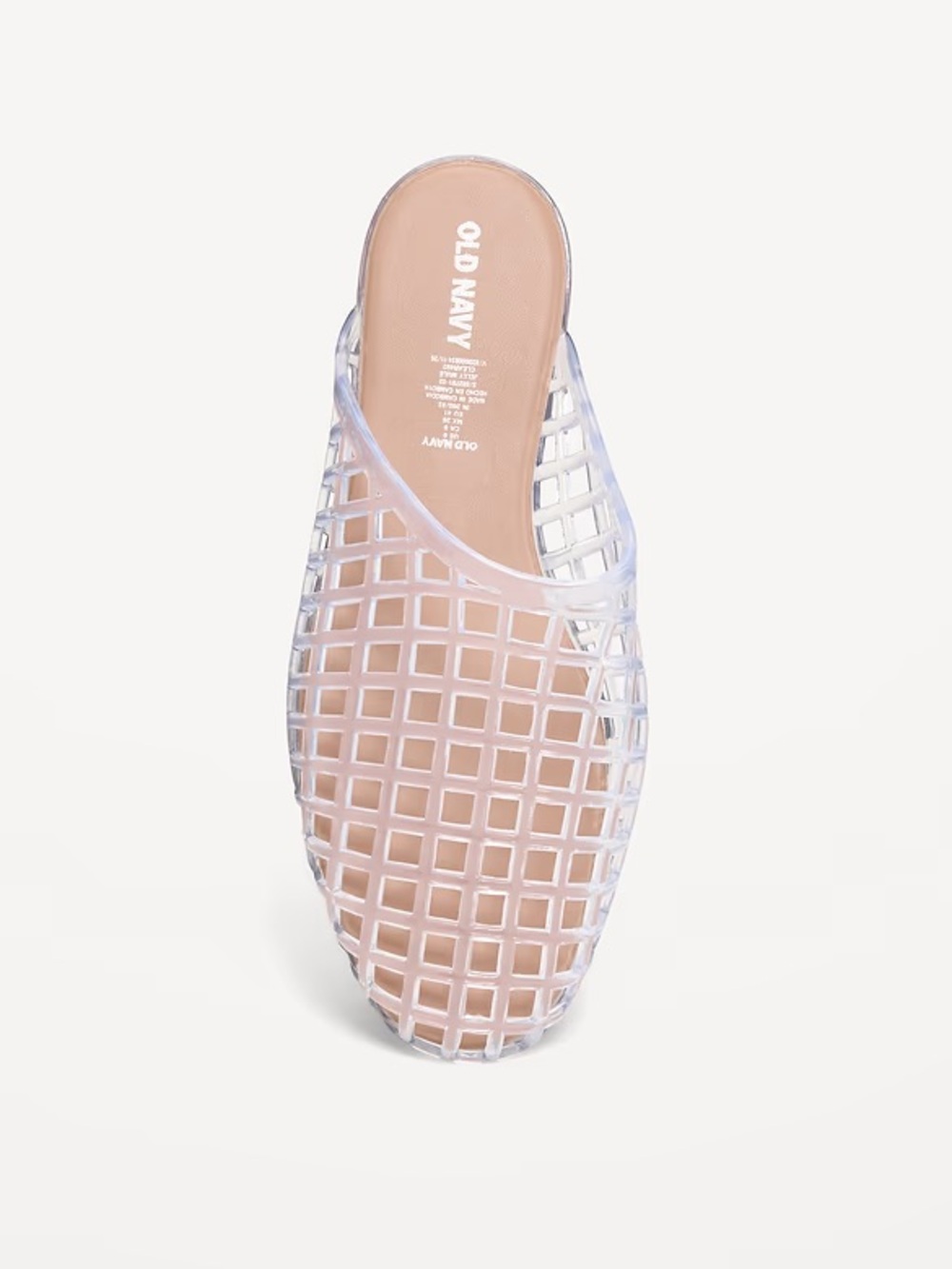 Old Navy Clear Jelly Mule with Nude Insole